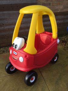 Classic Little Tikes red and yellow ride on toy