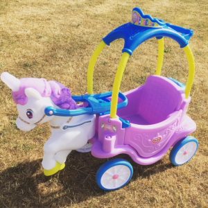 Little tikes unicorn horse & carriage ride on