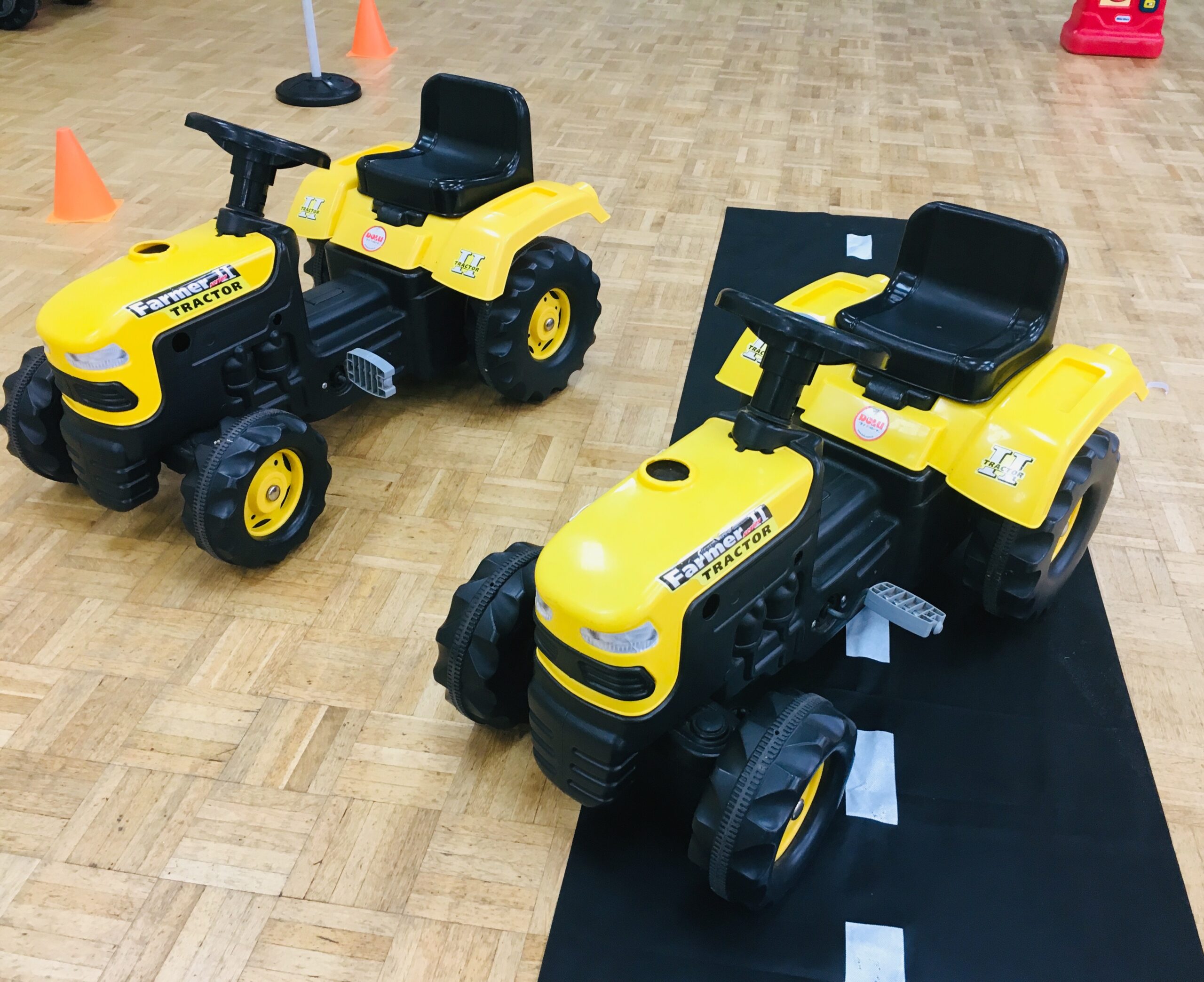 Yellow tractors